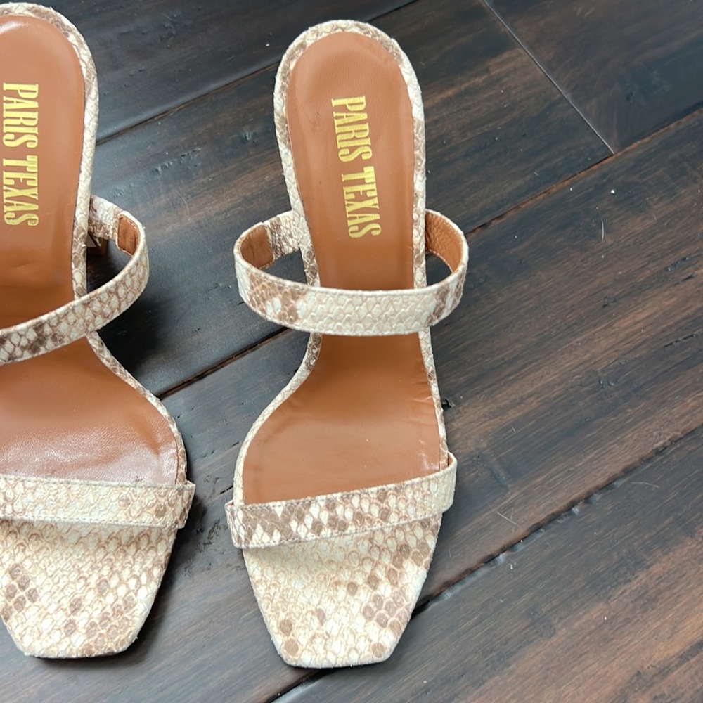 Paris Texas Python-Embossed Leather Mule - image 2